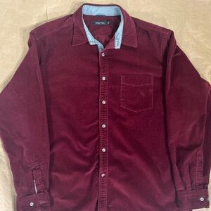 Men Nautica maroon  Corduroy Shirt